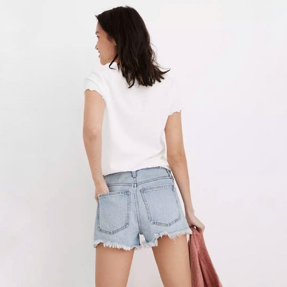 Madewell NWT Relaxed Denim Shorts, Light Wash W28 - Picture 2 of 13